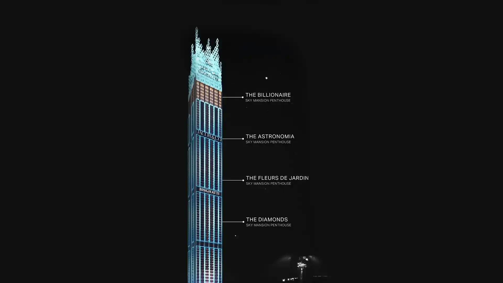 Burj Binghatti Jacob and Co Residences tower in Business Bay