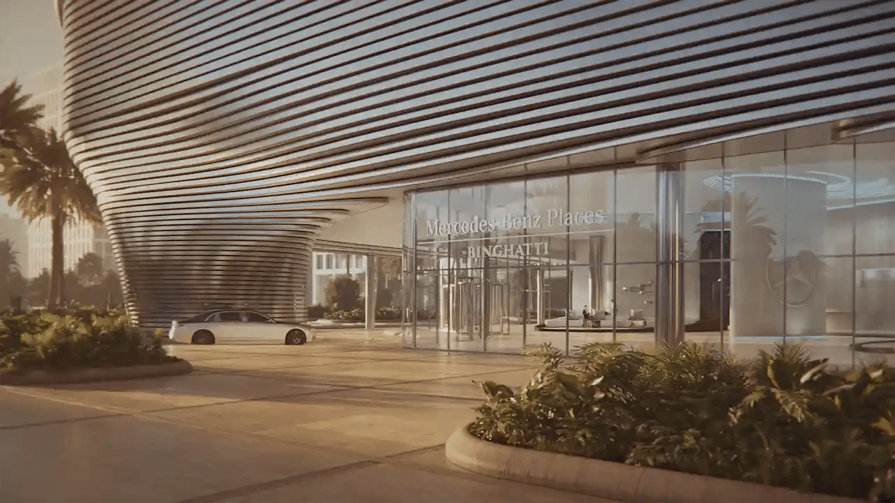 Mercedes-Benz Places by Binghatti tower in Downtown Dubai