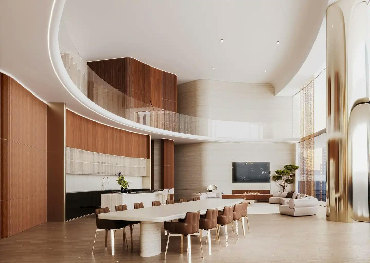 Living space at Mercedes-Benz Places by Binghatti