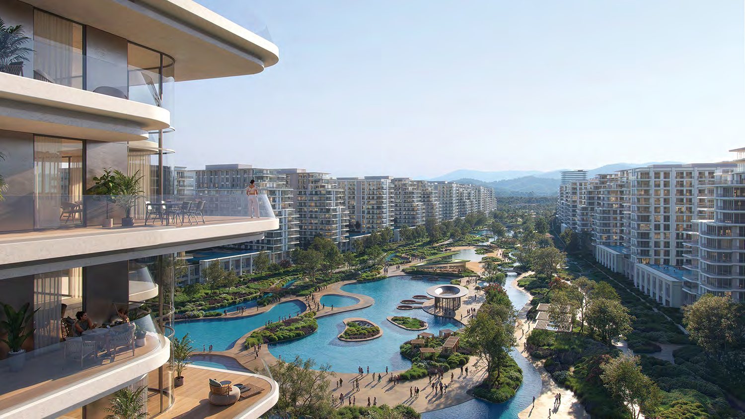 Lagoon living and landscaped pools at Gonio Waterfront
