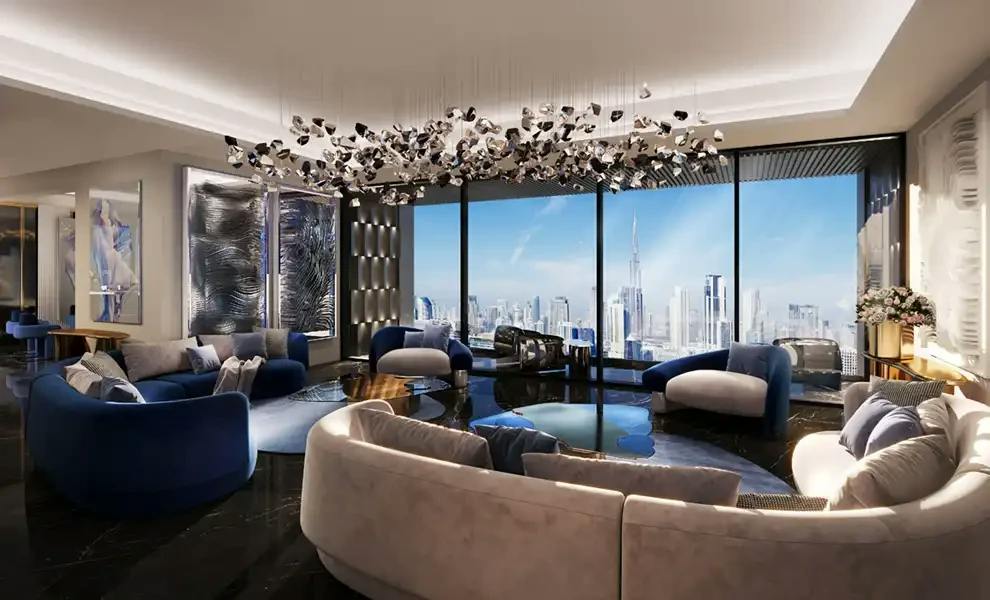 Interior detailing at Burj Binghatti Jacob & Co Residences