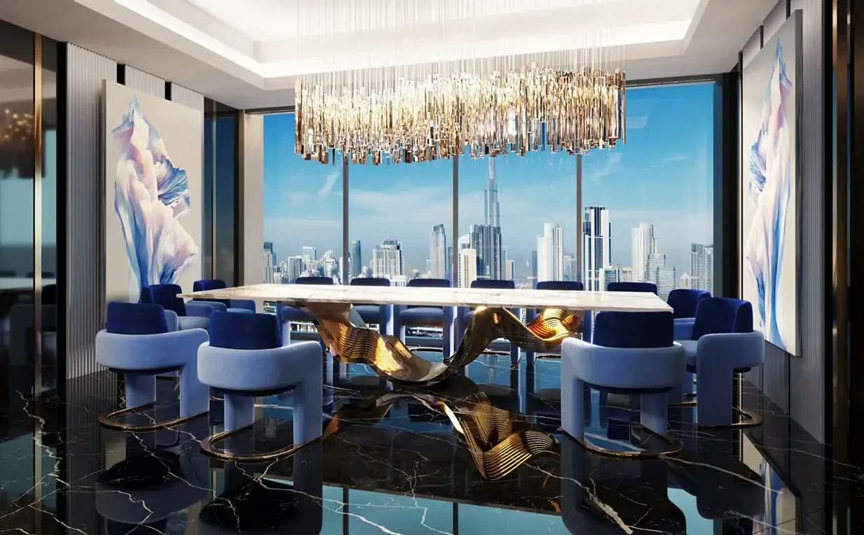 Bedroom interior at Burj Binghatti Jacob & Co Residences