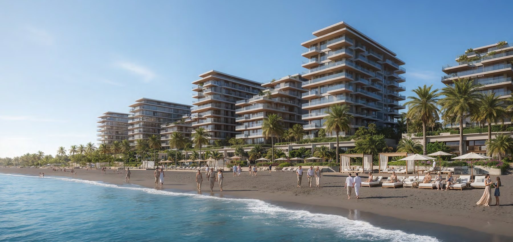 600 metres of swimmable sandy beachfront at Gonio, Georgia