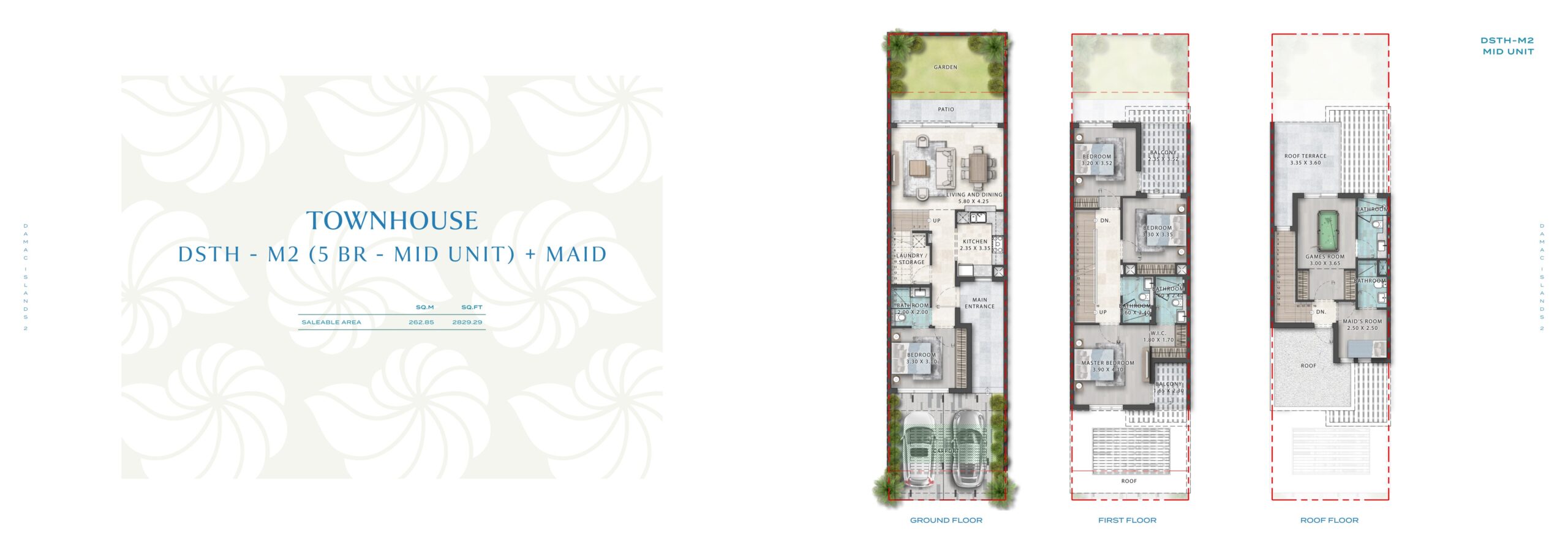 5 Bedroom Townhouse with Maid – DAMAC Islands 2