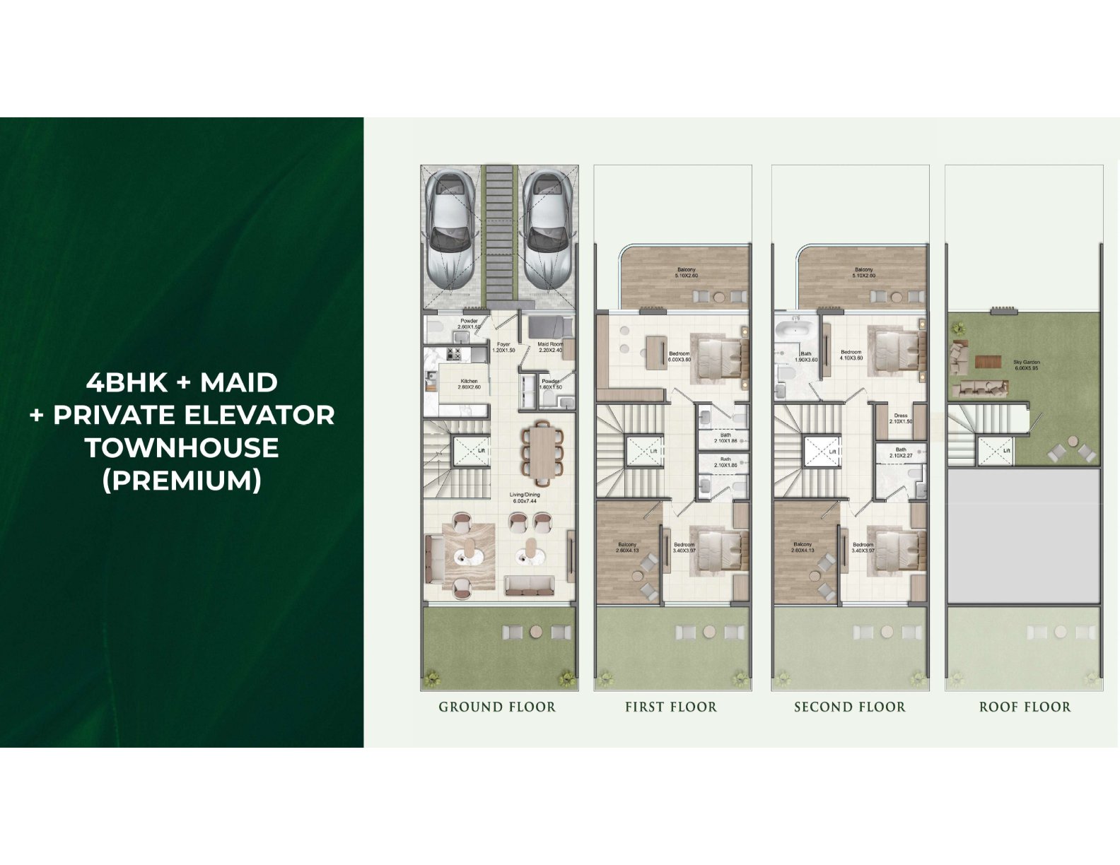Luxury 4BR – Maid Premium Townhouse – GREENZ by Danube